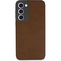 Samsung Uyumlu Galaxy S23 Plus Kılıf Loop Deri Silikon Kahverengi