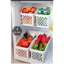 Çok Amaçlı Plastik Dolap İçi Düzenleyici Saklama Kutusu Organizer Plastik 35 X 26 Beyaz Tr Diğer