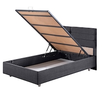 Viyana İkili Set, Viyana Tek Kişilik Baza Başlık Seti Antrasit 120 x 200