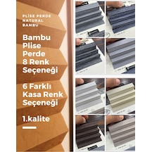 Plise Perde Cam Balkon Perdesi Bambu Kumaş 8 Renk Seçeneği 6 Farklı  Kasa Rengi