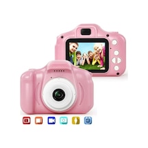 Dijital Renkli Ekran Çocuk Kamerası 1080p Hafıza Kartlı Şarjlı Video Resim Oyun Fotoğraf Makinesi
