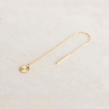 Goldkupe 14 Ayar Altın Yuvarlak Sallantı Zincir Tek Küpe 0,58 Gr-6623