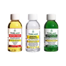 Terlans Yağlı Boya Seti Yardımcı Malzemeler 3x100ml Boya Fırça Temizleyici - Kokusuz Terebentin - Keten Yağı