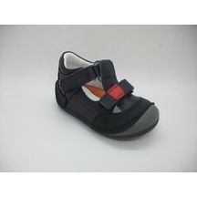 Angelokids Perlina 01102 Doğal Deri Ortopedik Ilk Adım Ayakkabısı 18-21 (429131442) Lacivert - Siyah