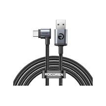 Rocoren Usb-a To Type-c 90 3a Hızlı Şarj Ve Data Kablosu 50 Cm