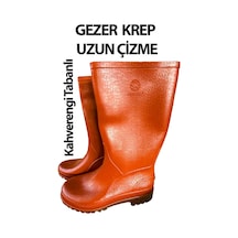Gezer Krep Uzun Çizme Kahverengi Tabanlı