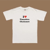 Timothee Chalamet Tshirt Beyaz