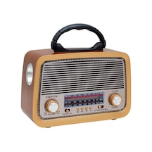 Rt-301 Nostaljik Görünümlü Taşınabilir Hediyelik Fm Radyo Bluetoothlu Mp3 Çalar