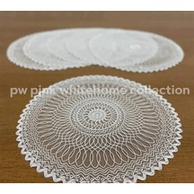 Supla Kardon İşlemeli 38 CM 6'lı Paket Krem