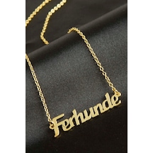 Ferhunde - 575 - İsimli - Glblseme - Kolye -sarı altın