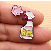 Idıot Repellent Yazılı Broş Çok Renkli