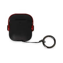 Newface Apple Airpods Uyumlu  2 2.nesil Cool Kılıf - Siyah-kırmızı