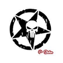 2 Adet Army Star Kuru Kafa Askeri Yıldız Off Road Sticker Araba S