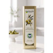 Organik Soğuk Sıkım Natürel Sızma Zeytinyağı 2 Litre Teneke %0,3 Asit Pestisit Analizli
