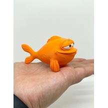 Turuncu Balık Figürü - 3d Yazıcı Baskısı Sevimli Akvaryum Dostu Biblo