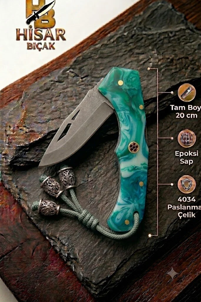 Püsküllü Epoksi Saplı Kamp Ve Doğa Ekipmanı Mavi