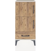 Arges Komodin 4 Raflı Tek Çekmeceli 2 Kapaklı 44x30x96 Aytaşı-çam Aytası