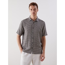 Lcw Vision Siyah Regular Fit Ekose Erkek Gömlek