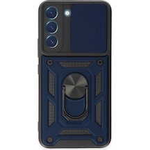 Samsung Galaxy S23 Fe Kılıf Pars Lens Yüzüklü Silikon - Lacivert