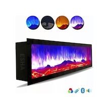 Esha Home Elektrikli Dekoratif Yapay Şömine Bluetooht Sabit Çıtırtı 150x35x18 Cm