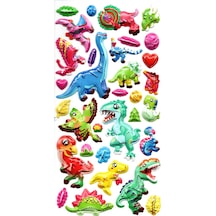 Sticker Kabartmalı Stiker Defter, Planlayıcı Etiket Limlra-029 - 17x9 Cm - Dinazorlar