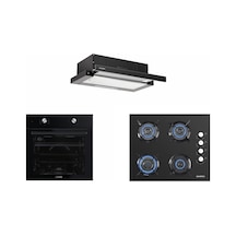 Kumtel B66-S2 -KO-40 TAHDF - DS6-905 S Siyah Ankastre Set