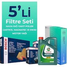 Bosch Fiat Punto Evo 1.3 Dizel Filtre Bakım Seti Castrol Motor Yağlı Euro 4 (2008-2015) 5 Li