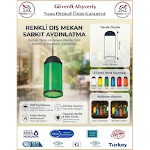 Trendhomm Ağaç Feneri - Dekoratif Bahçe Feneri - Su Geçirmez - Yeşil