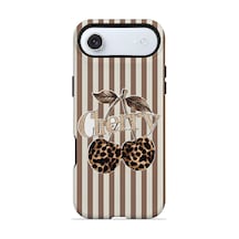 Velvoria Valestra Cherry Leopar Apple Apple iPhone Uyumlu 17 Air Magsafe Koruma Kılıfı Valestra Magline - Cherry Leopar