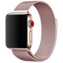 iOS Uyumlu Watch 42 Mm Kordon Çelik Kayış Hasır Örme Milano Rosegold-Sadece Kılıf Istiyorum