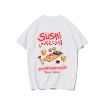 Brz Collectıon Brz Collection Unisex Oversize Summer Ice Cream T-shirt Beyaz
