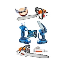 Pro 3'lü Set 7.9 Hp Benzinli Odun Ağaç Kesme Hızar Motoru 256vf Şarjlı Dal Budama Makası Ve Testere