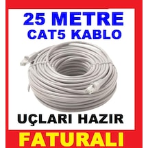 25 Metre Cat5 Internet Ethernet Kablosu Bilgisayar Modem Pc