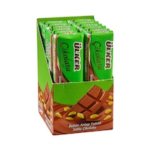 Ülker Antep Fıstıklı Baton Çikolata 30g - Yumuşak Ve Lezzetli 3'li Ekonomik Paket - 3 Adet Tarı
