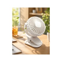3 Modlu Usb Şarjlı Klipsli Taşınabilir Sessiz Fan - Hs08377954-8654 Renkli