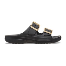 Crocs Saturday Metallic Buckle Kadın Terlik 213316-001 Black Beyaz