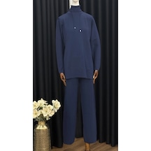 Nuss Ns-26k1353-l Lacivert Renk Pantolonlu Triko Takım Çok Renkli