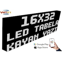Led Tabela 16x32cm Tek Taraflı Beyaz Kayan Yazı-wifi