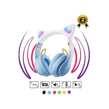 Çocuk Bluetooth Kulaklık Kedi Kulaklık Pro Akıllı Rgb Led Detaylı Bluetooth Kablosuz