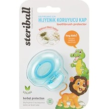 The Humble Co. Diş Fırçası İçin Vegan Hijyenik Koruyucu Açık Mavi Kap 3 Paketi Açık Ahşap