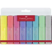 Faber-castell Fosforlu Kalem, Pastel Tonlar 4 , 8'li Çok Renkli