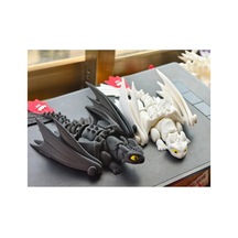 Ejderhanı Nasıl Eğitirsin 2li Ürün Beyaz Siyah Toothless Dişsiz Hareketli Figür