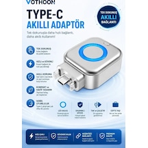 Akım Korumalı Type-c Akıllı Şarj Ayırıcı Otomatik Şarj Kesici Batarya Koruma Adaptörü Hızlı Şarj