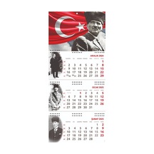 2025 Atatu Rk Gemici Duvar Takvimi - Ayyıldız Çok Renkli