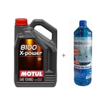 Motul 8100 X-Power 10W-60 Tam Sentetik Motor Yağı 5 L + Cam Suyu