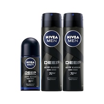 Tr Men Deep Dimension Tıraş Jeli, 200 Ml, Kusursuz Tıraş X2 + Nıvea Men Erkek Roll On Deodorant Deep Dimension 72 Sa