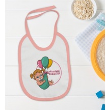 BK Kids Tiizesinin Kızçesi Tasarımlı Pembe Bebek Mama Önlüğü-1 Pembe