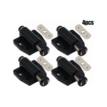 Siyah 4x Tekli Manyetik Basınçlı Dokunmatik Mandallı Dolap Kapılarını Açmak İçin Pratik