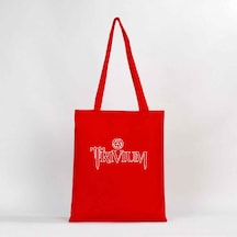 Trivium Logotype Kırmızı Gabardin Bez Çanta