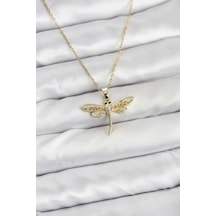316l Çelik Zincir Gold Renk Yusufçuk Model Kadın Kolye Vice/1395 Çok renkli